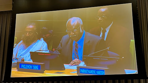 A special event organized by the Permanent Mission of India to the United Nations titled 'Meditation for Global Peace and Harmony' to mark the first World Meditation Day at the UN headquarters.