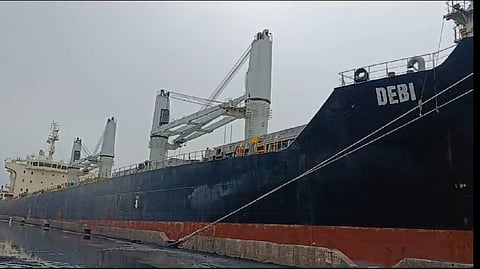 MV Debi detained at the multipurpose berth of Paradip port.