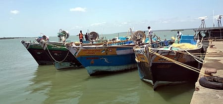 Nine fishermen and two motorised fishing boats from Mayiladuthurai were apprehended by the Sri Lankan Navy on Saturday. Representative image.
