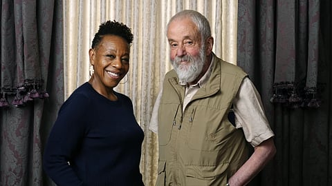 Marianne Jean-Baptiste and Mike Leigh during the Toronto International Film Festival