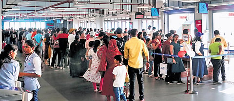 The busy High Court Water Metro terminal 