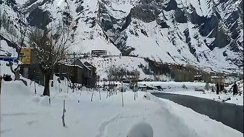 The Manali-Leh Highway has been closed for vehicular traffic following heavy snowfall in higher areas of several districts in Himachal Pradesh.
