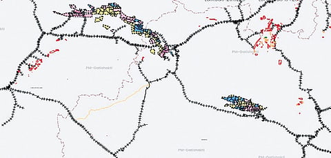 Route map of proposed Bargarh-Nuapada new railway line