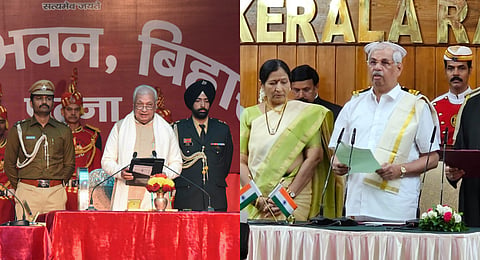Arif Mohammad Khan takes oath as Bihar Governor (L); Rajendra Vishwanath Arlekar sworn in as Governor of Kerala 