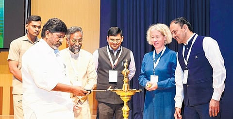 Deputy Chief Minister Mallu Bhatti Vikramarka  inaugurates the Australia-India critical minerals workshop at IIT-Hyderabad on Friday