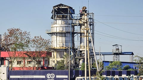 A waste disposal facility at Pithampur where a huge quantity of waste from Bhopal's Union Carbide factory has been brought for disposal, in Dhar district, Madhya Pradesh. 