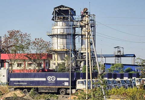 A waste disposal facility at Pithampur is seen where a huge quantity of waste from Bhopal's Union Carbide factory has been brought for disposal, in Dhar district, Madhya Pradesh. 