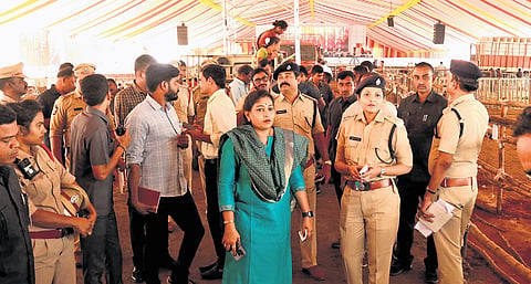 Home Minister Vangalapudi Anitha visited the venue of Prime Minister’s public meeting at AU Engineering College Grounds in Visakhapatnam