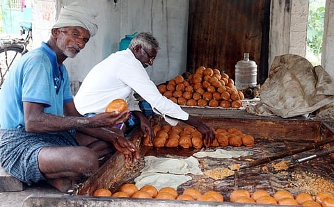 The annual karupatti production season starts in March and continues till June or July, but adverse weather conditions this year have significantly reduced yield.