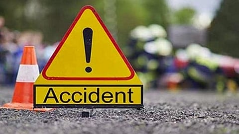 Three men on bike crash,rifle misfires, injures one