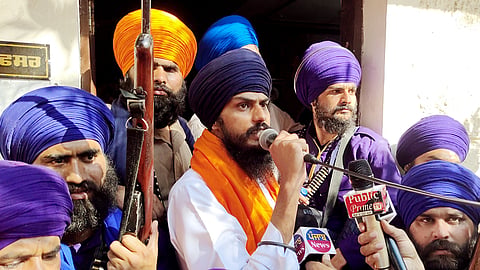 Jailed Lok Sabha MP and Khalistani separatist Amritpal Singh.