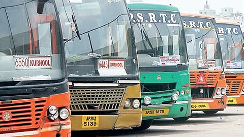 APSRTC buses.
