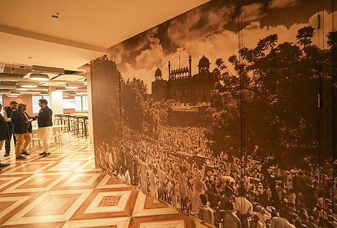 New Delhi: An inside view of the new All India Congress Committee  headquarters - Indira Gandhi Bhawan 