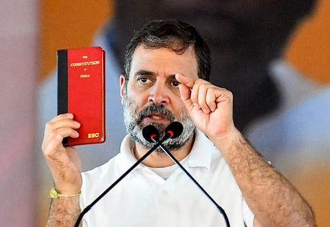 Leader of Opposition in the Lok Sabha and Congress leader Rahul Gandhi