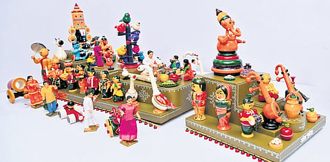 A model of the Etikoppaka toys tableau. Andhra Pradesh’s tabeau will feature in the Republic Day Parade in New Delhi for the 4th consecutive year 