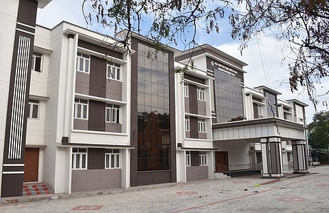 The newly constructed building at the Government Arts College for Women 