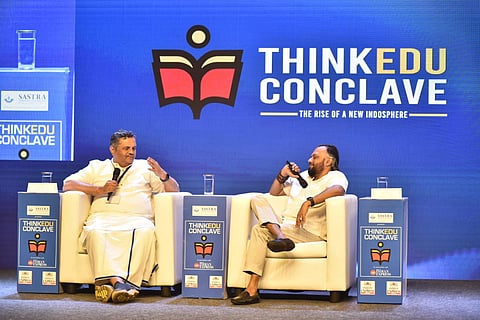 Mukunda CR, Joint General Secretary, RSS talks on The Culture Project: Values for the Viksit Bharatiya chaired by  Ravi Shankar, Consulting Editor, The Sunday Standard during 
ThinkEdu conclave 2025 at  ITC Grandchola in Chennai, Monday, Jan 27, 2025.
