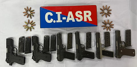 A possible target killing was averted after the incident and six foreign-made pistols and 40 rounds of ammunition were recovered. 