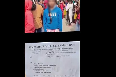 In the viral video, the girl can be seen dancing to a Bhojpuri song on the college campus with other examinees watching it. 