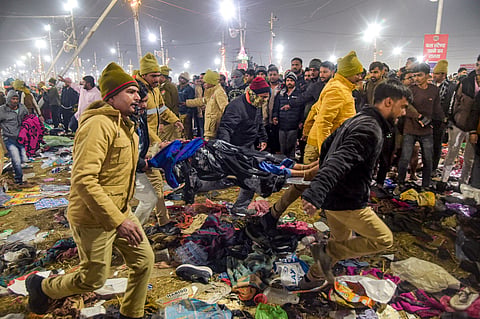 Rescue operations underway at the Mahakumbh in UP's Prayagraj, where a stampede like situation led to the death of several people. 