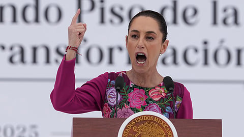 FILE - Mexican President Claudia Sheinbaum 