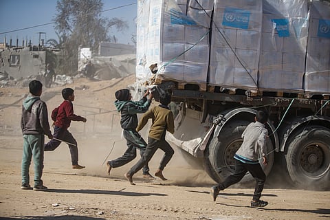 Aid is now entering through two crossings in the north and one in the south. 