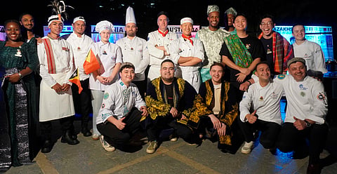 Chefs from nine countries strike happy poses at The Glass Onion, Gachibowli