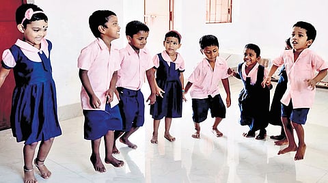 Children in an anganwadi centre 