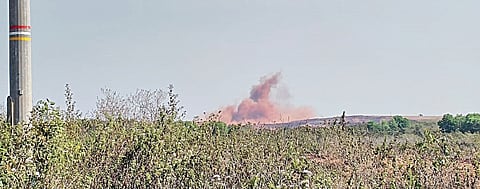 The blasting operations at Baphlimali mines 