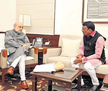Purohit with Union Home Minister Shah