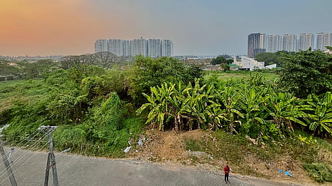 The site near Marine Drive, where the Marine Eco City will come up 
