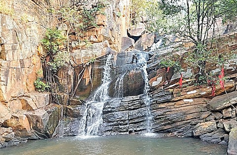 Debjharan waterfall, the popular picnic spot in Sambalpur district