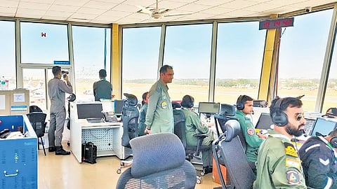 Air Traffic Control at Yelahanka Air Force Station in Bengaluru 