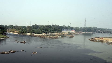 Toxic foam in Yamuna near ITO bridge, New Delhi 