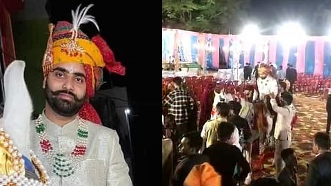 The groom, identified as Pradip Jat  possibly suffered a silent heart attack.