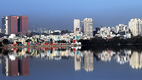 Image of Hussainsagar lake used for representational purpose only.