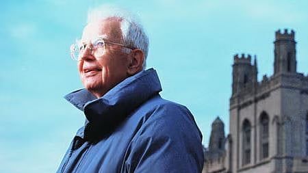 Nobel prize-winning British economist Ronald Coase 