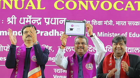 Union Education Minister Dharmendra Pradhan was the chief guest  and presented gold medals to top achievers. 