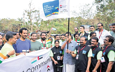 UAE Minister of Economy Abdullah bin Touq Al Marri during Kannur Beach Run.