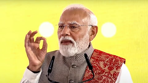 Prime Minister Narendra Modi addresses the Advantage Assam 2.0 Investment & Infrastructure Summit 2025 in Guwahati. 