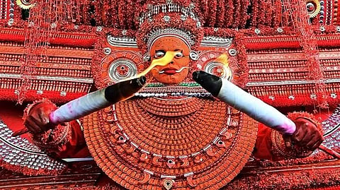 Representational image of a Theyyam performance 