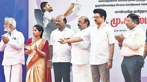 CM M K Stalin inaugurating Periyar Multi Super Speciality Hospital in Kolathur on Thursday