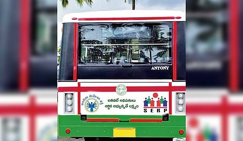As per the orders, 150 MMS groups across 17 districts—erstwhile Khammam, Karimnagar, Mahbubnagar and Warangal—have been identified to purchase 150 buses in Phase–I and the remaining 450 buses in the next phase. 