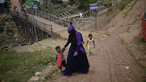 A general view of Nayapara Rohingya refugee camp in Cox's Bazar, Bangladesh. Aug. 22, 2019.