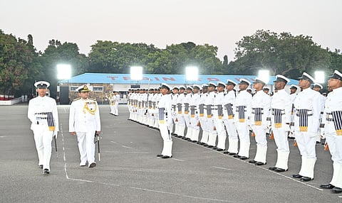 The new batch of Agniveers after passing out from INS Chilka, Odisha.