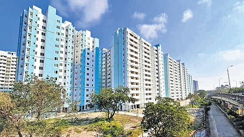 The TNHB flats can accommodate around 30,000 people and are meant for resettling poor families living in core city areas on objectionable poramboke land.