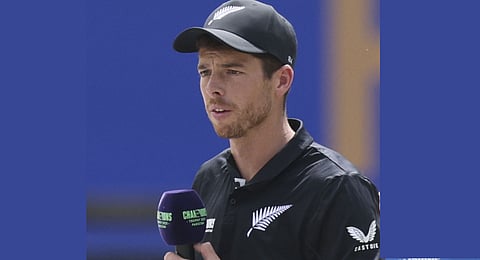 New Zealand's captain Mitchel Santner 