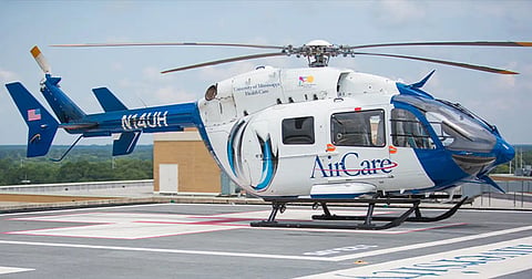The AirCare copter was not carrying any patients when it crashed in Madison County