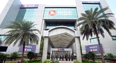 A view of the National Stock Exchange headquarters in Mumbai.