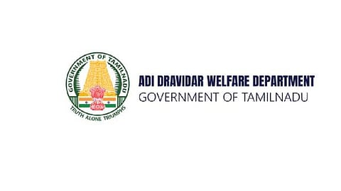 Adi Dravidar Welfare Department logo.